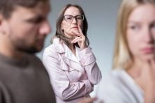 A retired mother causes friction between her son and daughter-in-law.