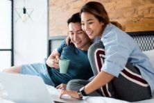 Couple shopping online