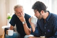 A father has a tough conversation with his adult child.