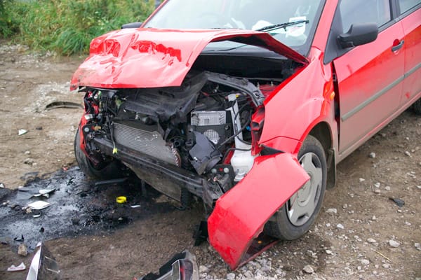 Front End Car Collision