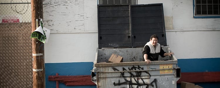 Image: Dumpster Diving. Photo by Jared Eberhardt
