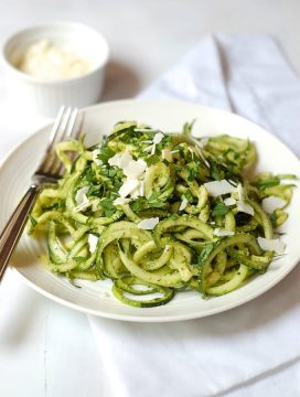 Zucchini Noodles with Jalapeno Pesto (photo credit_ Turnip the Oven)