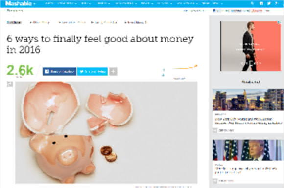 Mashable, January 7, 2016 6 ways to finally feel good about money in 2016