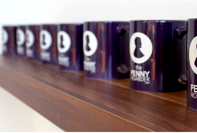 The Penny Hoarders Purple Office Mugs