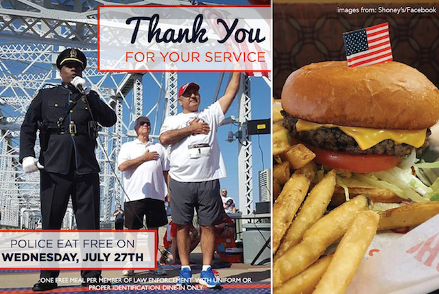 Protect and Serve: Police Officers Eat Free at This Restaurant on Wednesday