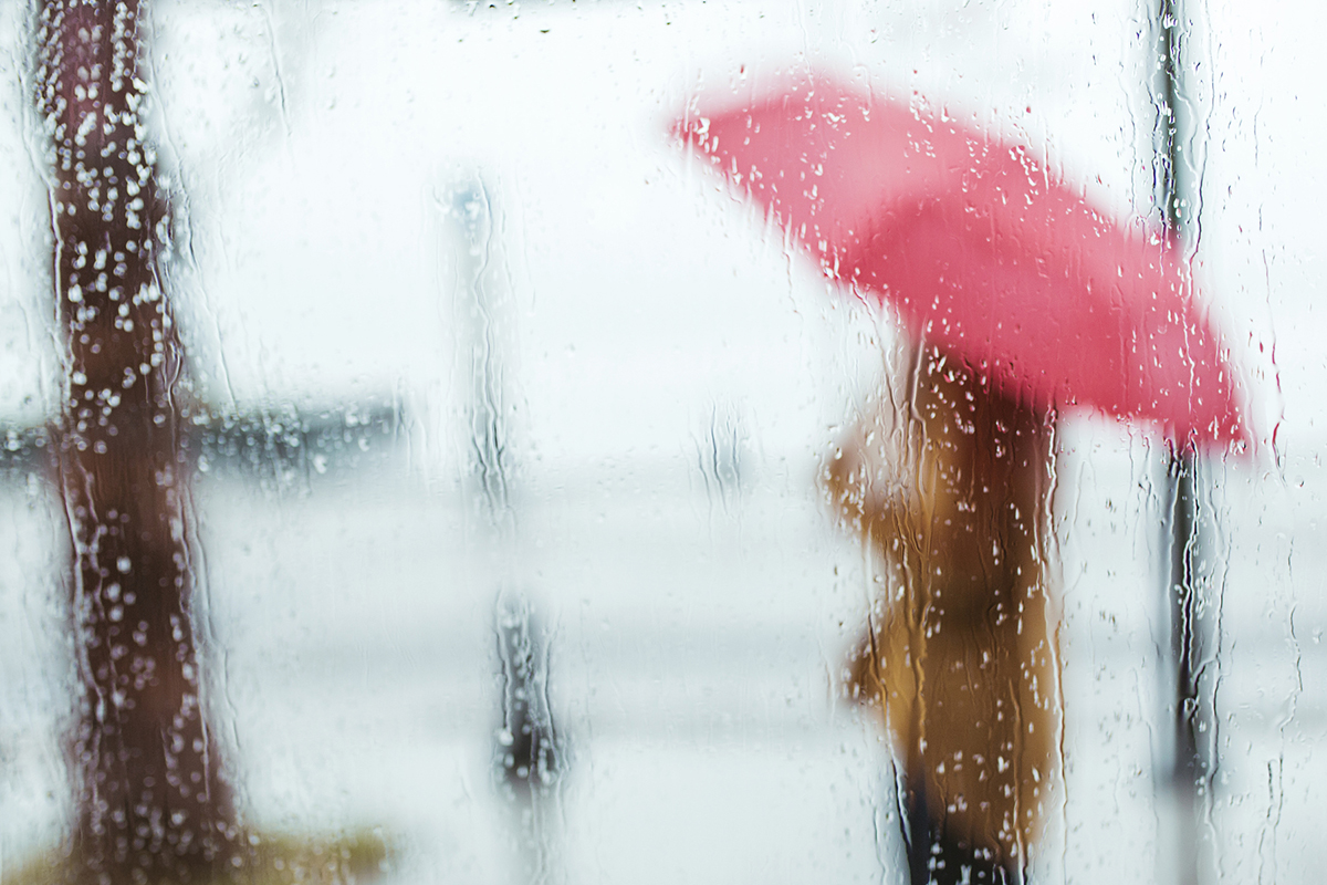 person with umbrella