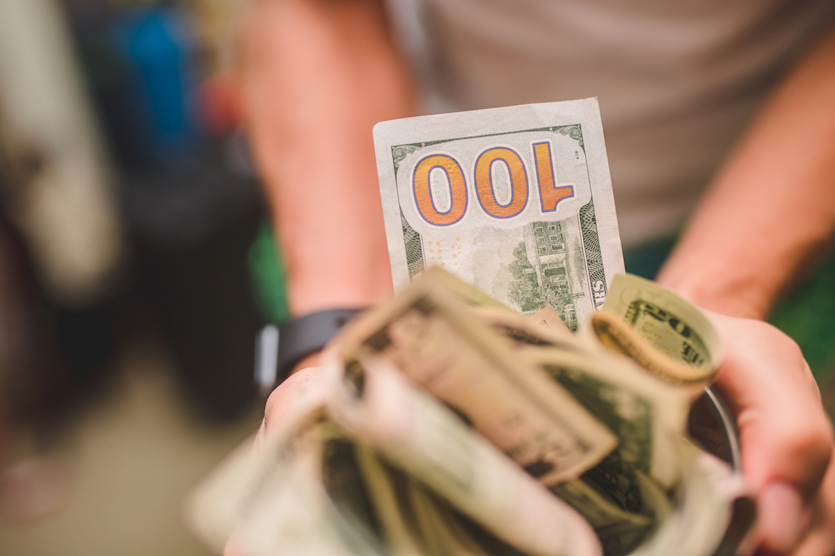 hand holding cash