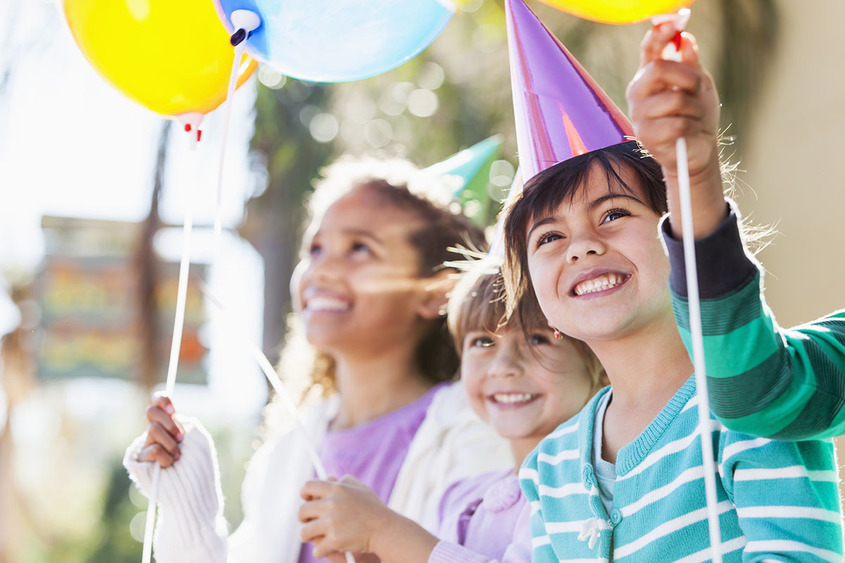 children at a birthday party