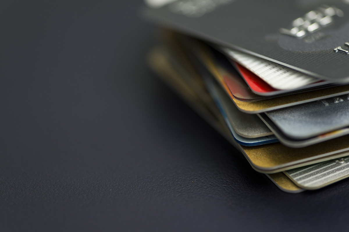 Stack of credit cards
