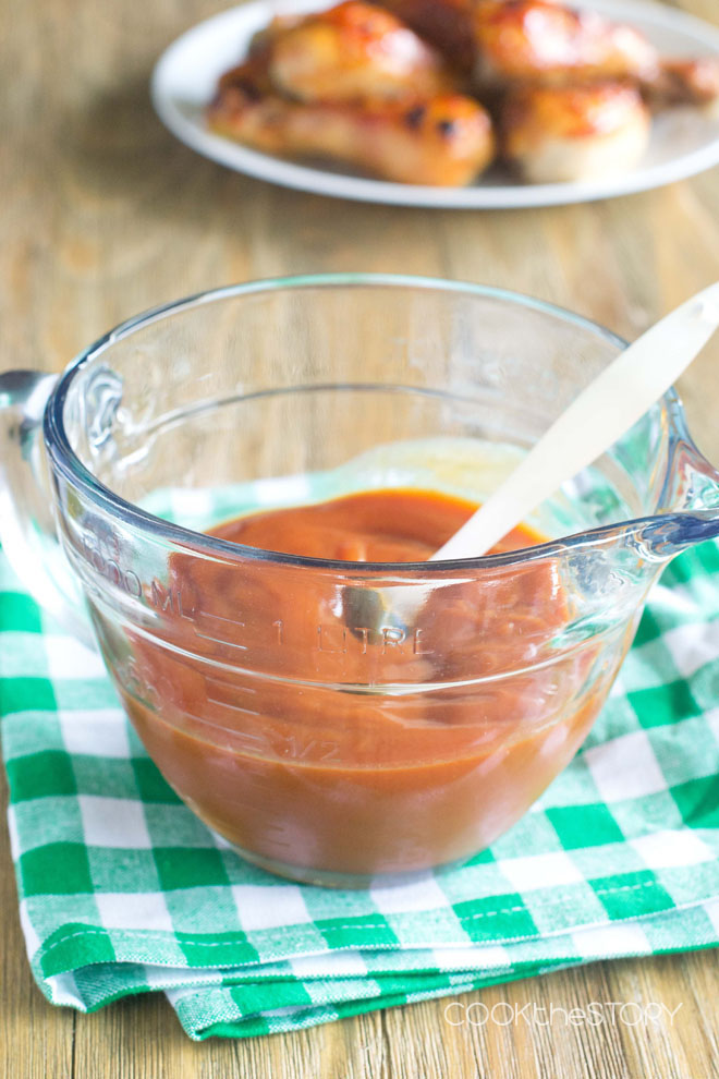 homemade barbeque sauce in a glass bowl