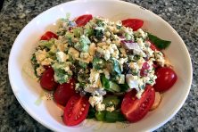 mock chicken salad on a plate