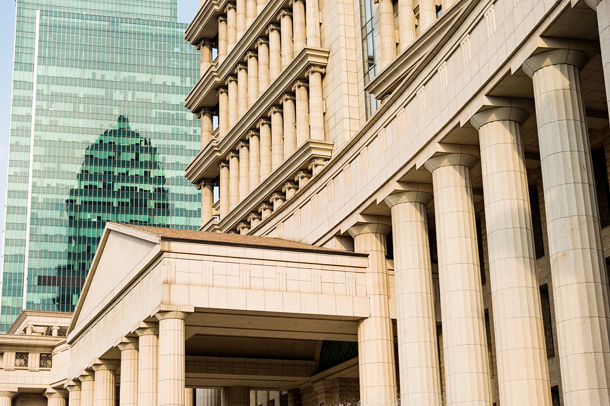 Classic architecture and modern office building