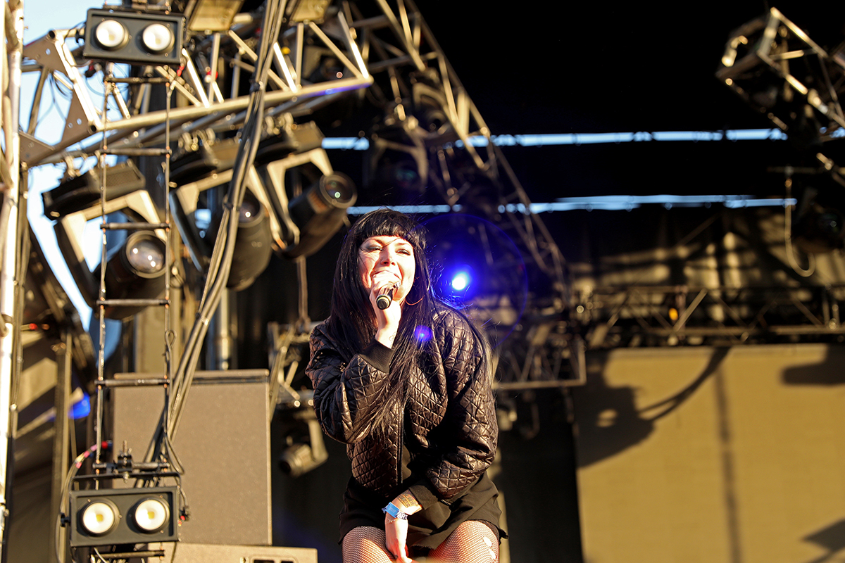 a performer on stage