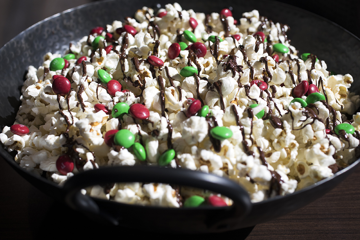 What do you get when you blend popcorn and chocolate together? You get Santa's midnight snack and it only costs $4.73 to make.