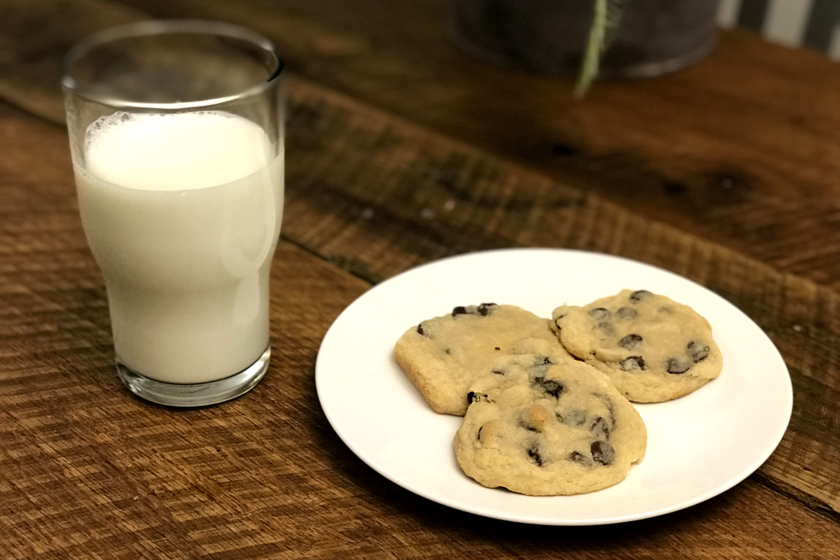 chocolate chip cookies on a plate
