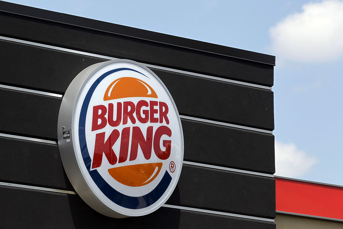 A Burger King restaurant sign is shown in Indianapolis