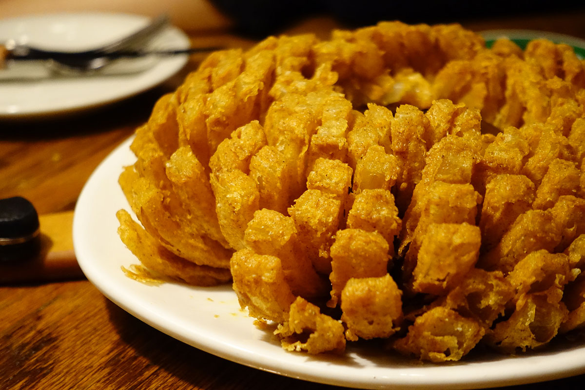 plate of bloomin' onions from outback steakhouse