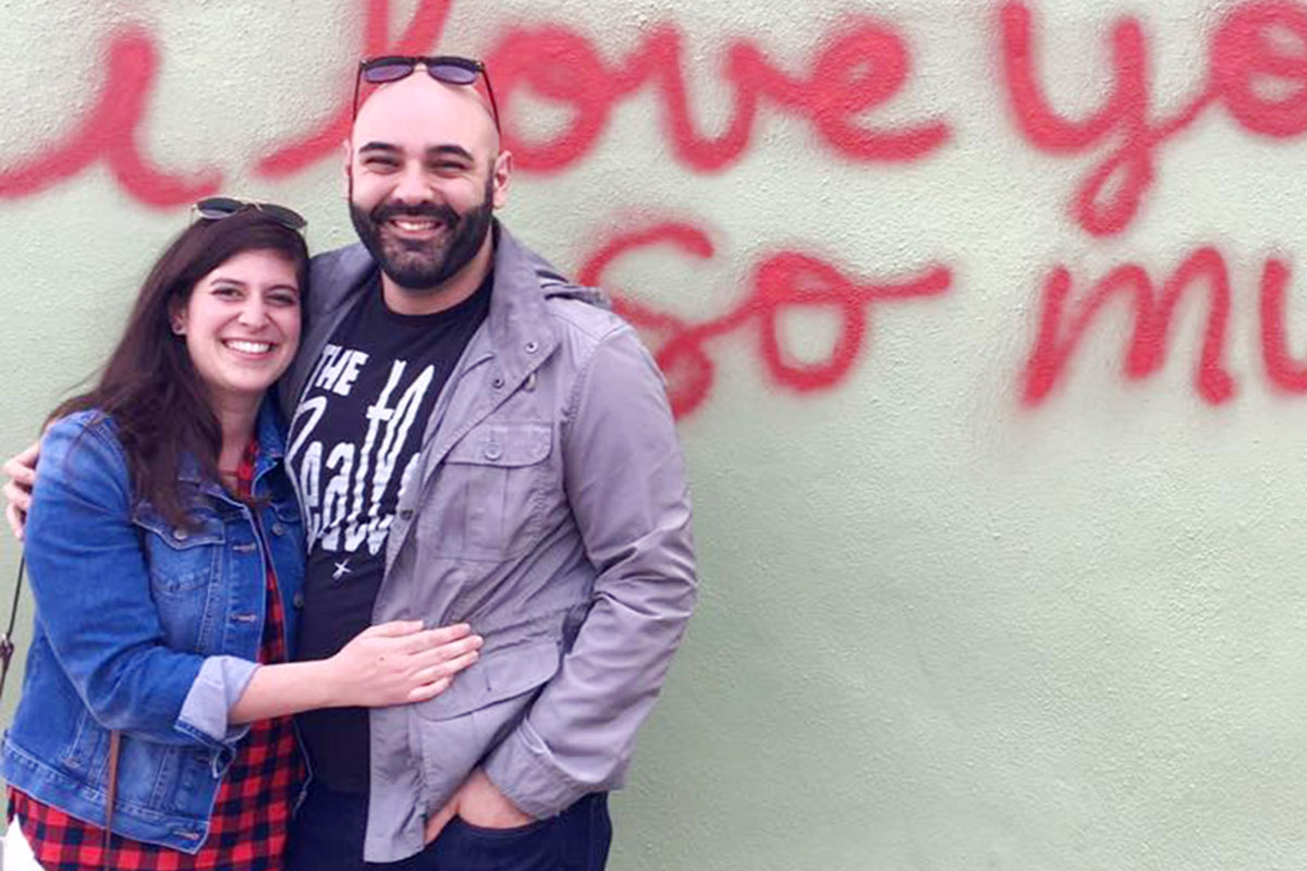 Artie Januario, 32, and his girlfriend Nicole Beck in Austin, Texas