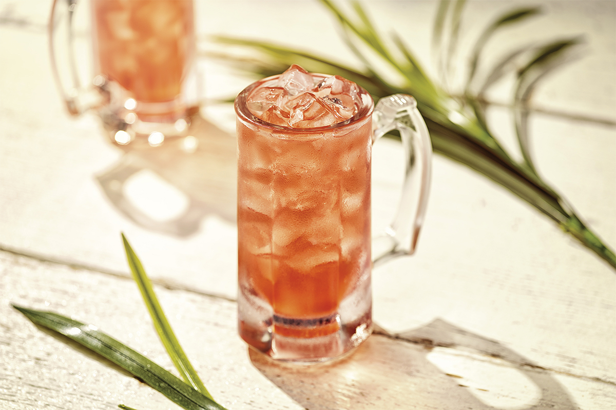 Detail photo of Applebee’s Neighborhood Grill + Bar dollar Bahama Mama cocktail.