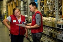 lowe's employees working in store