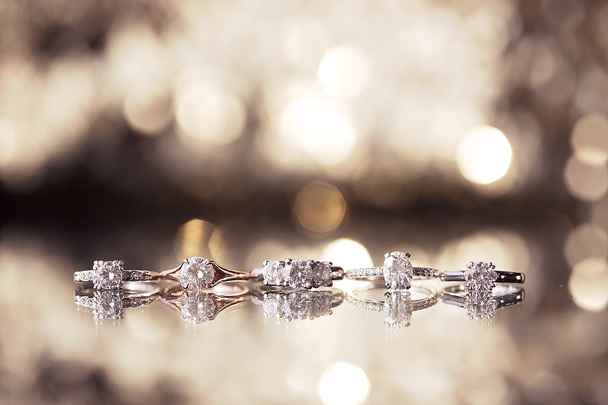 Moissanite engagement ring