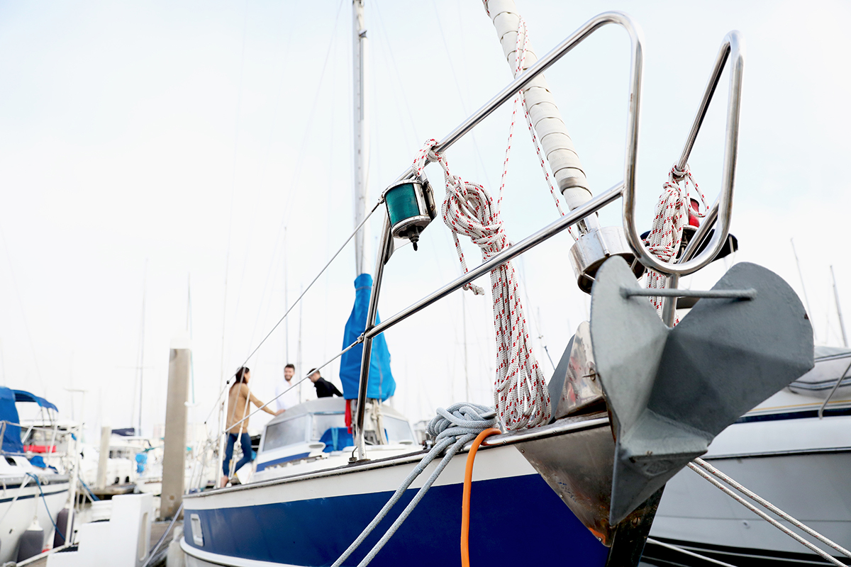 Ryan Deitrich and his girlfriend Kelsey Swagler bought a vintage sailboat 10 months ago, and they’ve been living on it for the past seven.