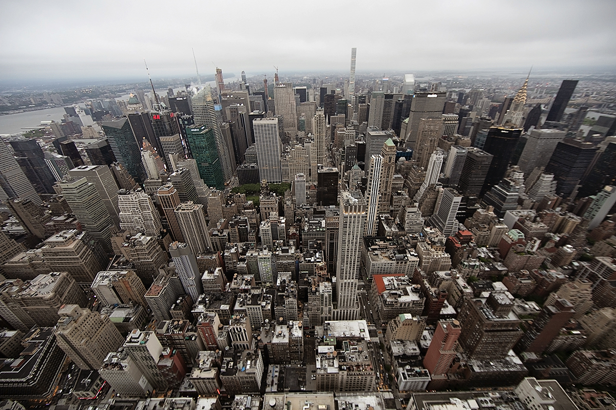 aerial view of new york city