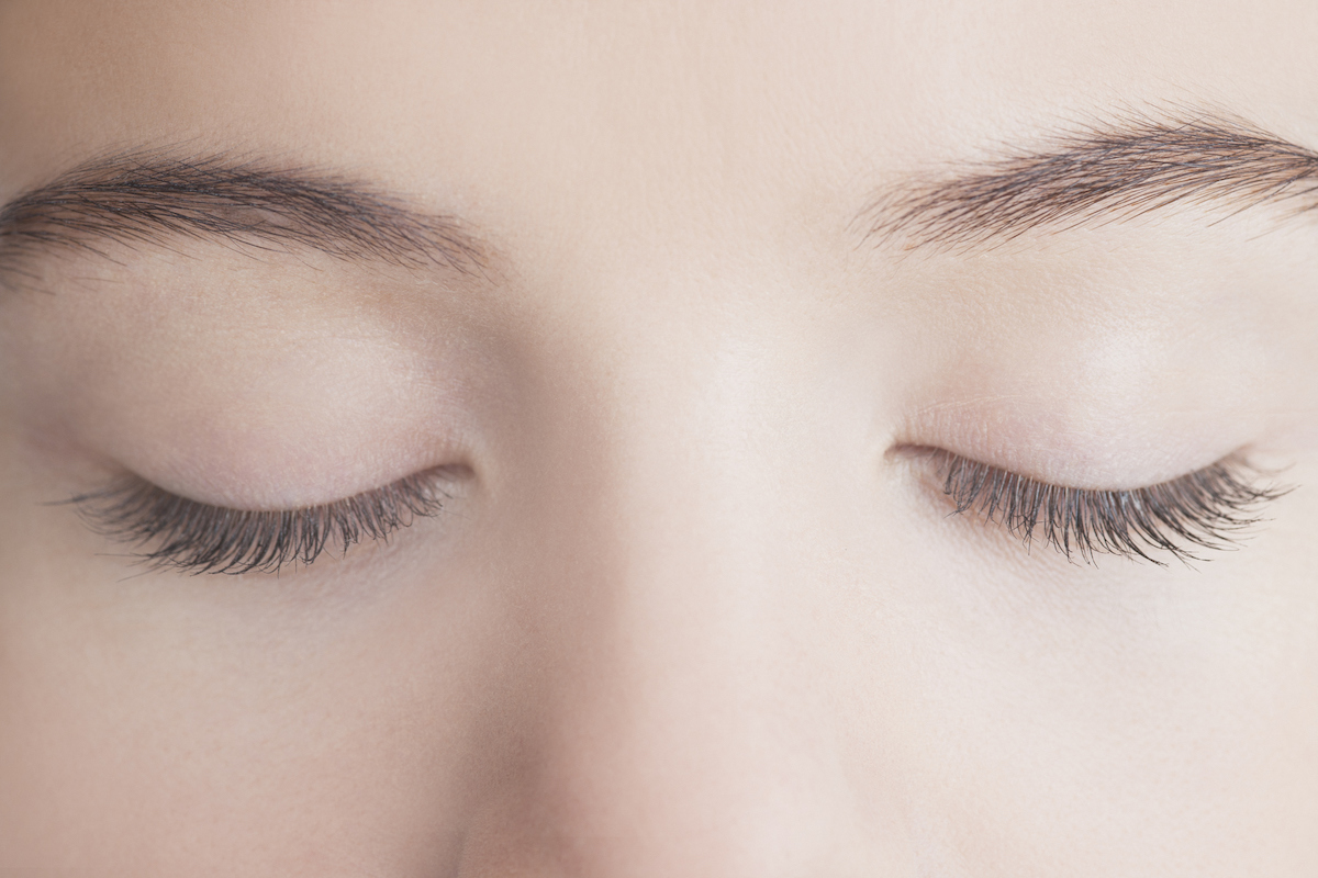 Close up of woman with eyes closed
