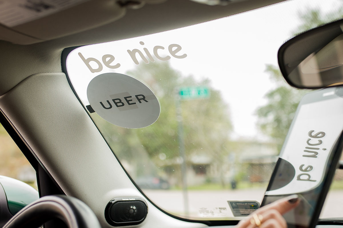Lisa Gilmore exemplifies uber driving near downtown st Petersburg,