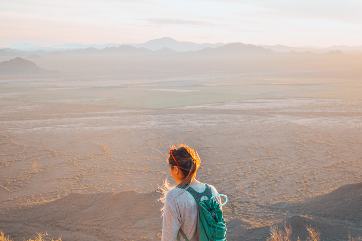 Woman looking at scenery