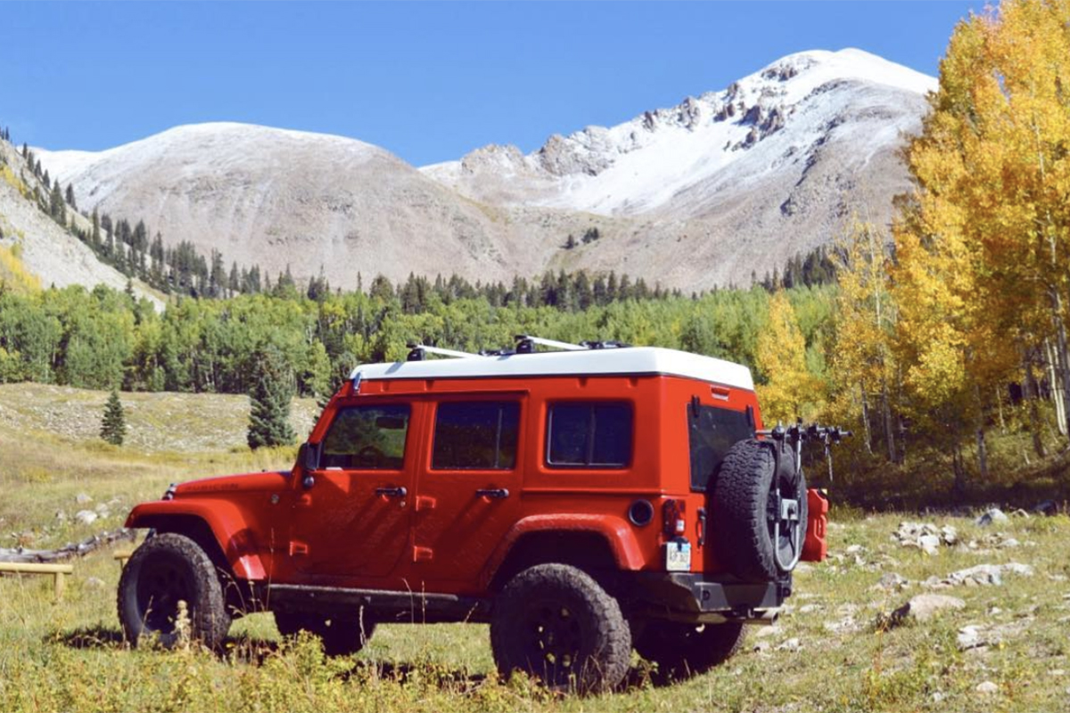 Jeep in landscape