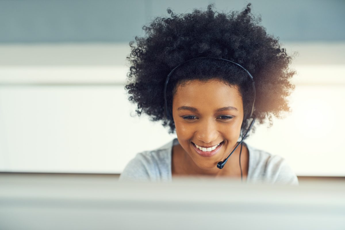 Cropped shot of an attractive young businesswoman working in a call center