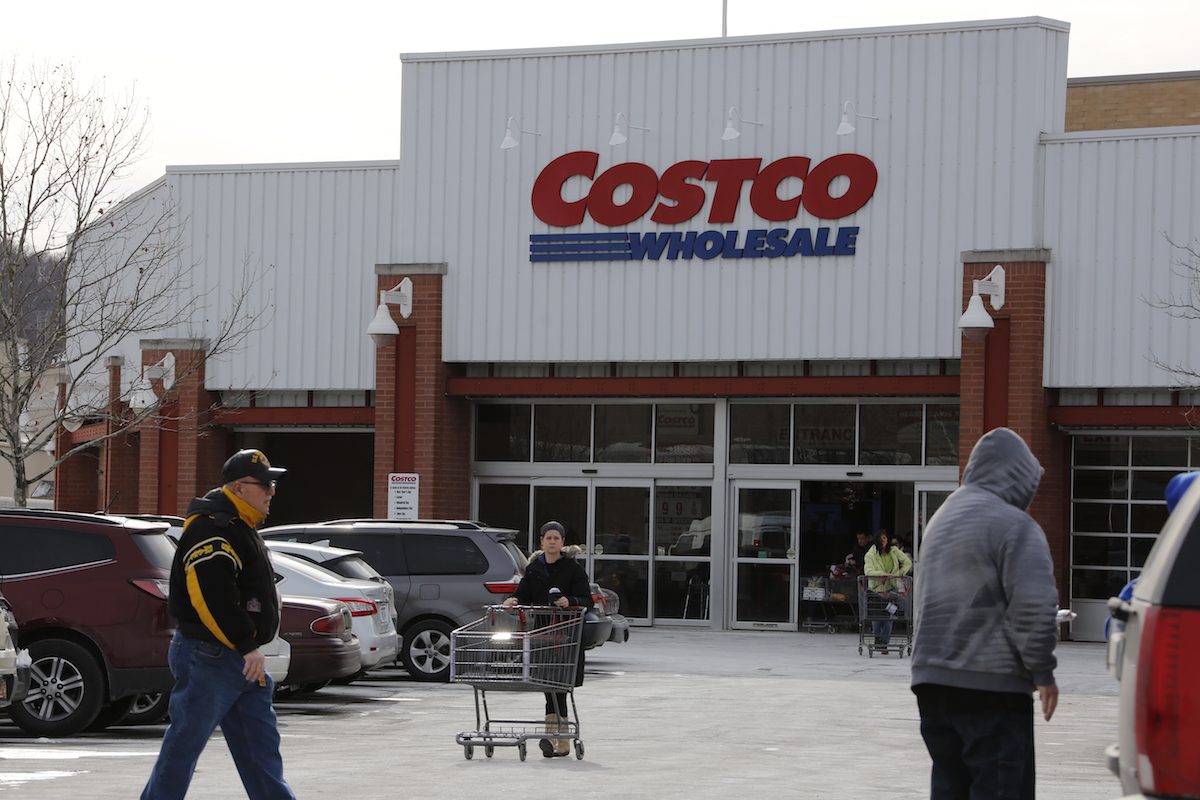 People shop at a Costco in Homestead, Pa.