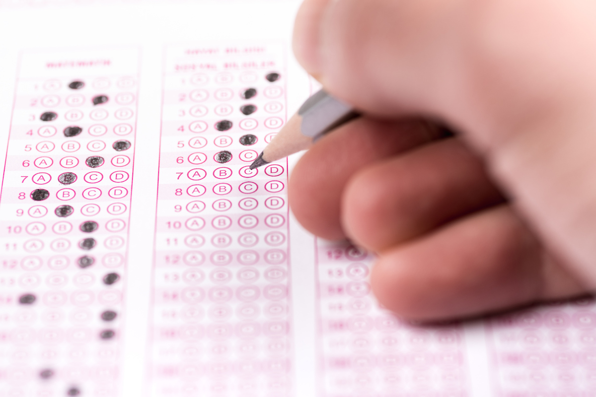 pink scantron