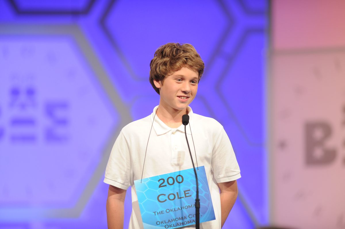 Cole Shafer-Ray competes in the The Scripps National Spelling Bee in Washington D.C. in 2015.