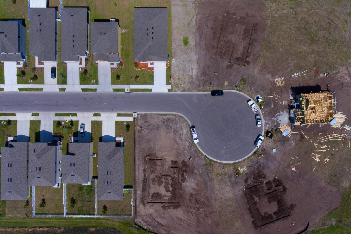 Houses are under construction in Florida