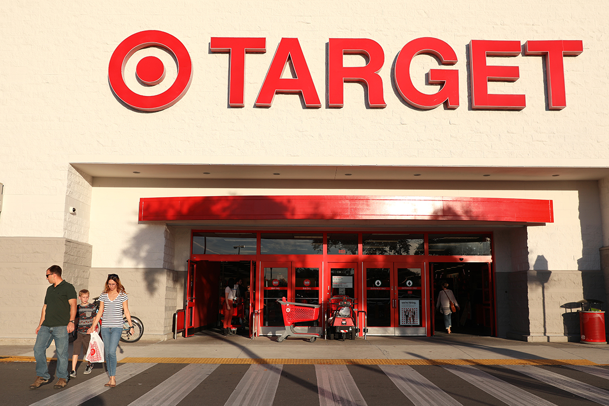 People shop at a Target store in St. Petersburg, Fla.