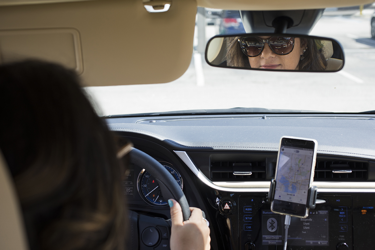 Woman driving