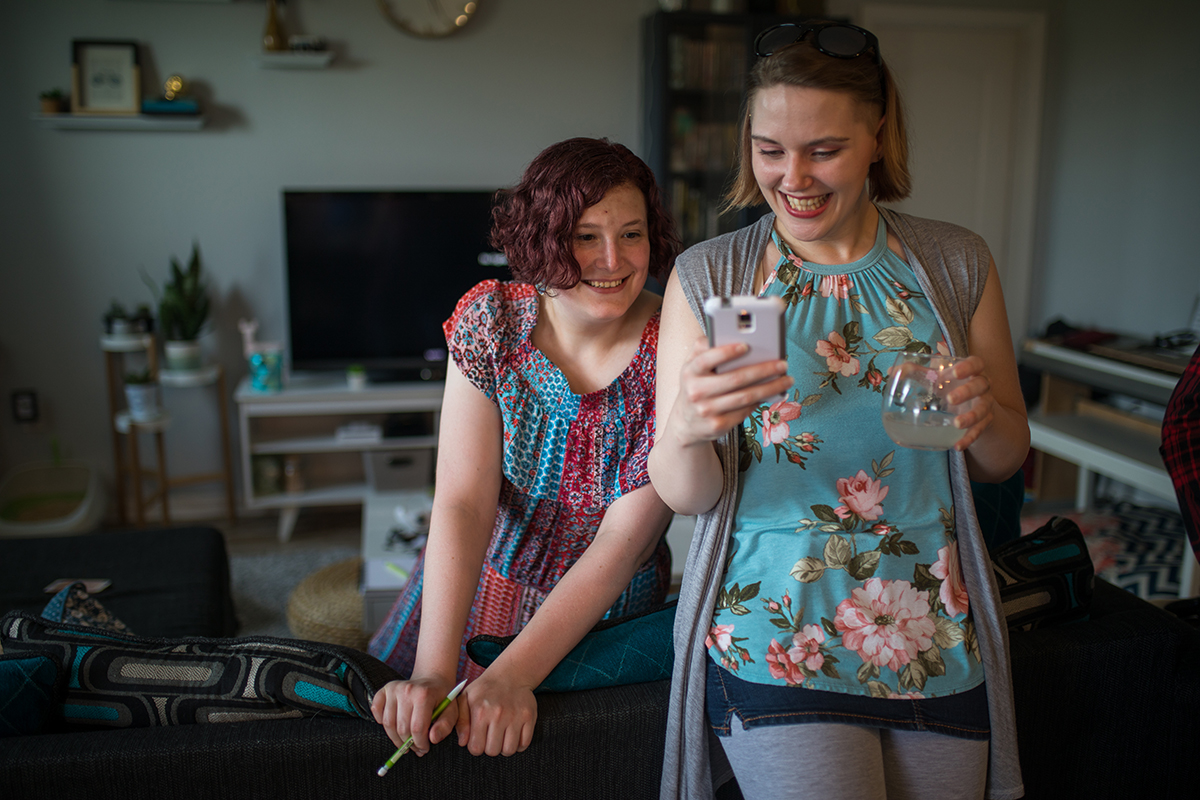 Friends gather for a Fourth of July cookout