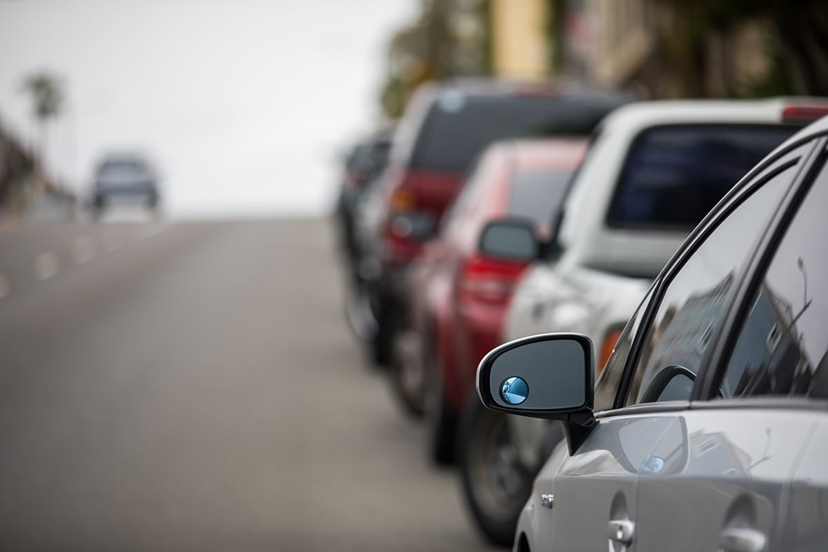 Cars parked along the street
