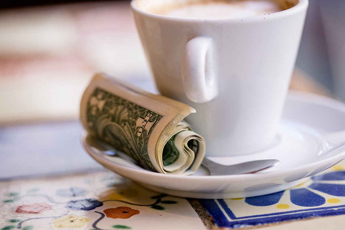 Coffee and money