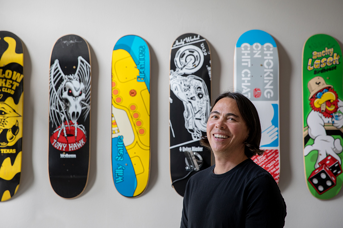 Terence Michael at his home in Venice, California