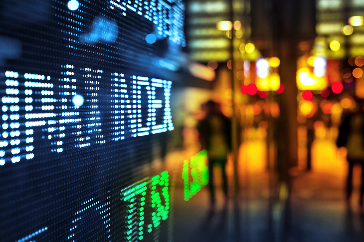 Stock market data display