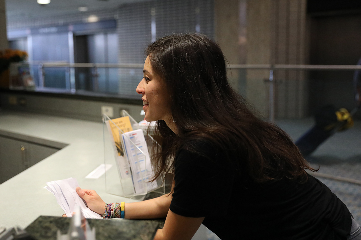 Susan Shain explores Tampa International Airport in Tampa, Fla