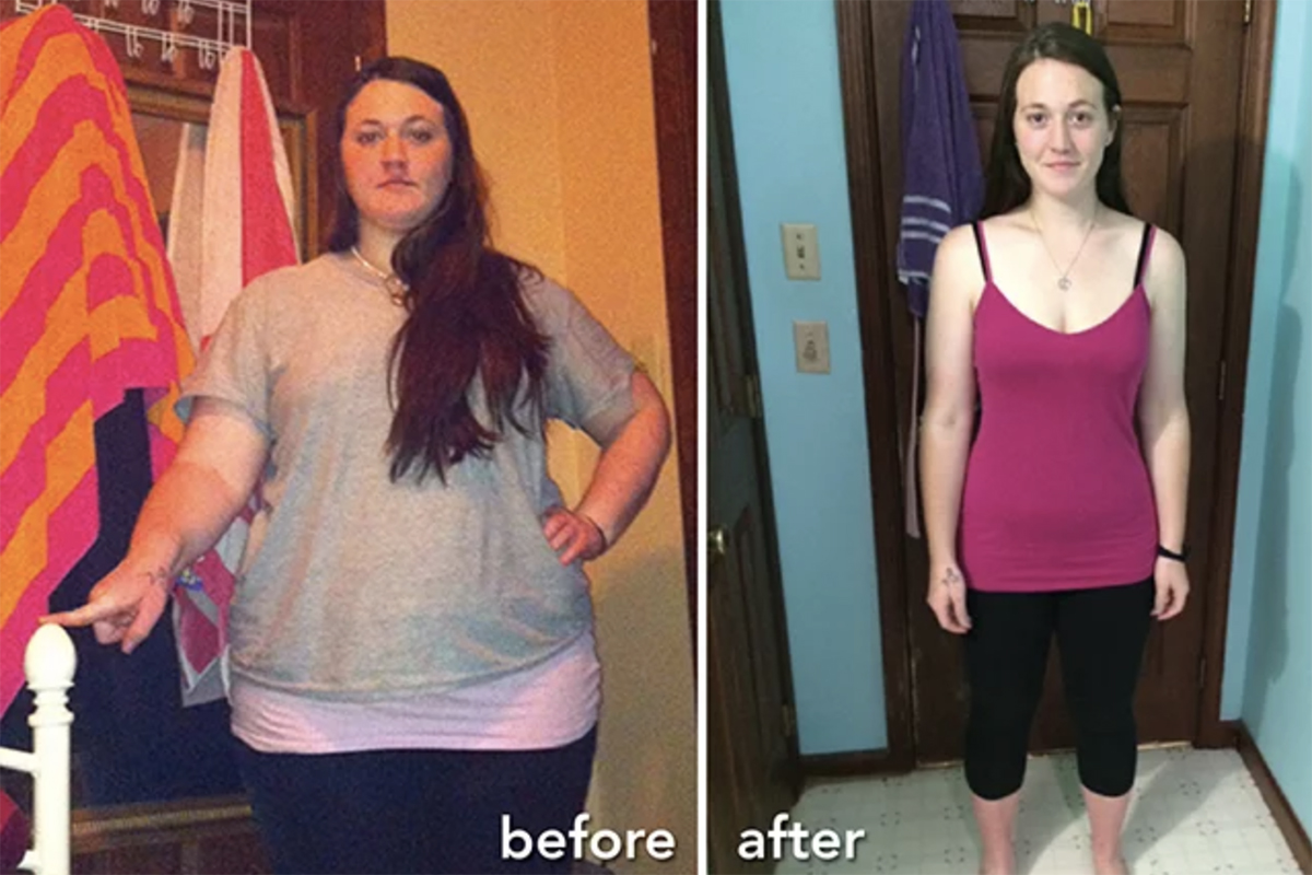 before and after weight loss photos of jaclyn brown