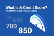 What is a credit score graphic: credit score, credit score range, 850, 700, 640 and 560.