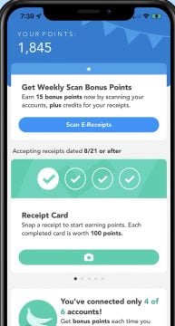Screenshot shows an example of the Receipt Pal interface.