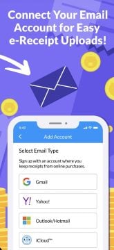 Screenshot shows an example of the account setup on Receipt Hog.