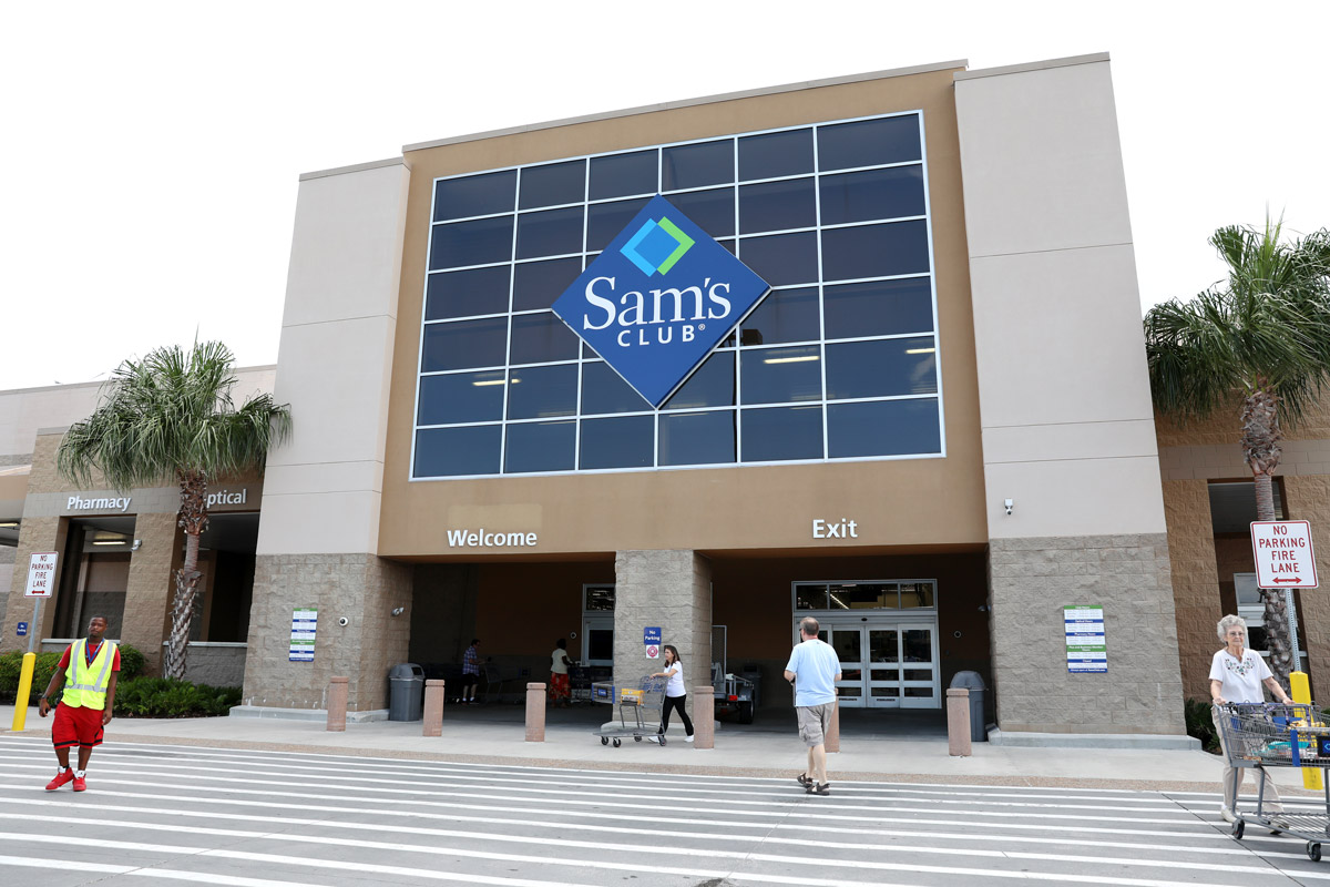 People enter Sam's Club.
