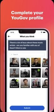 Screenshot shows how to fill out a YouGov profile. 